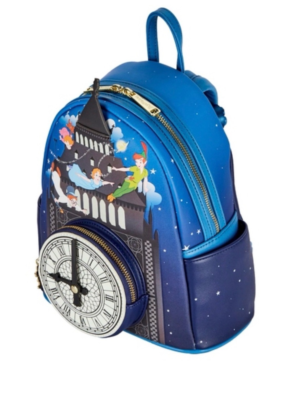 Loungefly Disney Peter Pan Glow in the Dark Big Ben Clock Mini Backpack - Picture 3 of 6